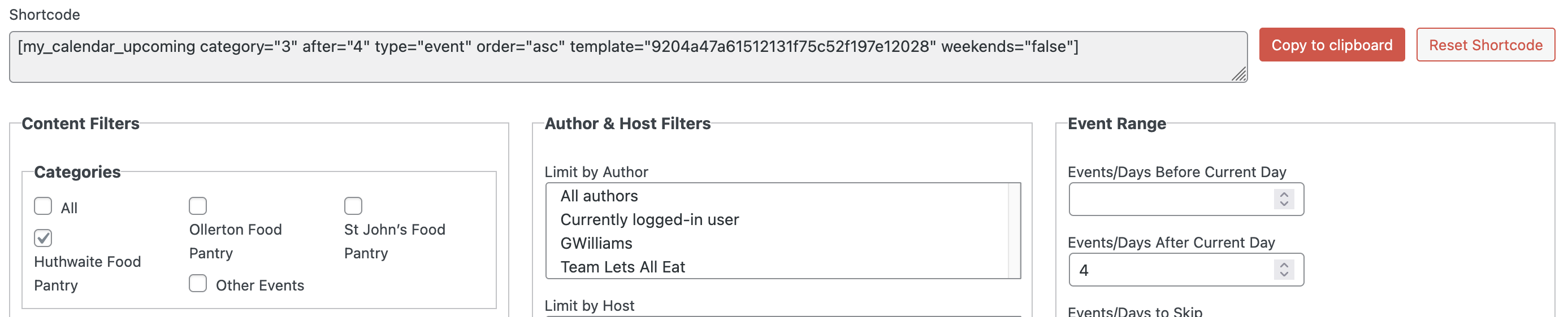 Generate Shortcodes